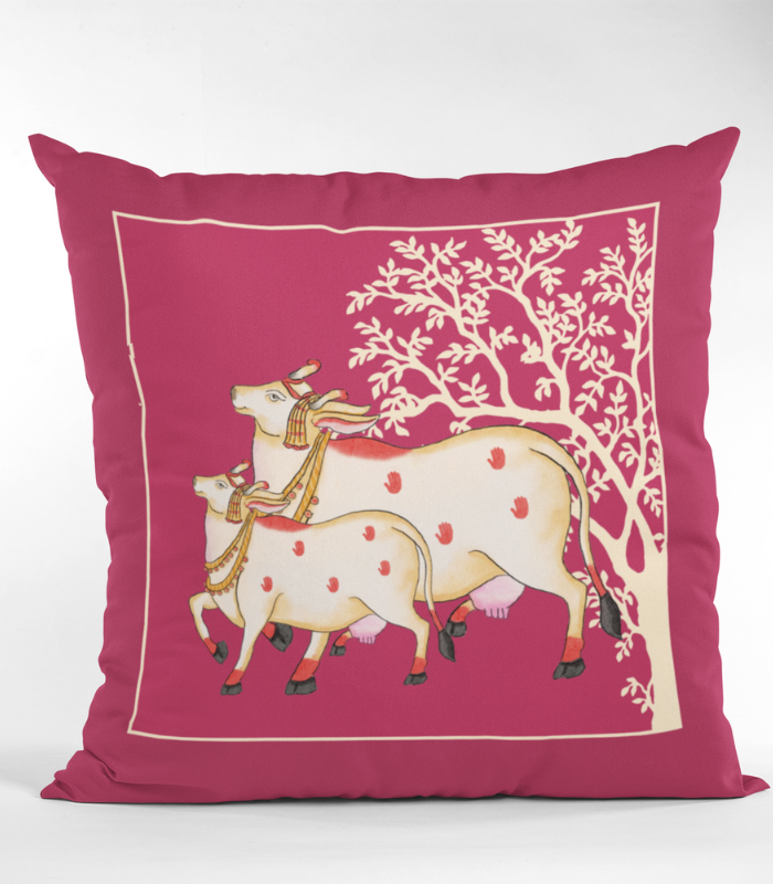 sdfabcraft's kamdhenu holy cow print cushion cover