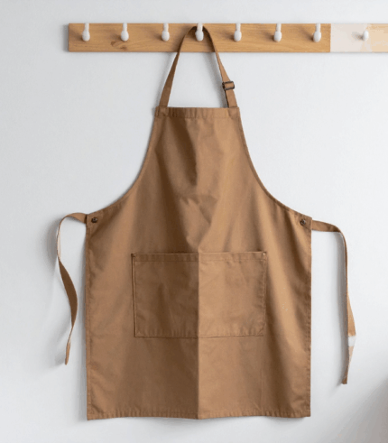 BROWN COTTON CASEMENT KITCHEN APRON
