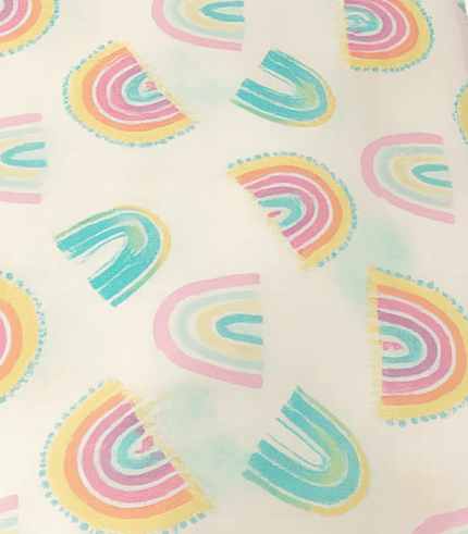 Premium Rainbow Digital Print Cambric Cotton Fabric – Soft, Breathable | 58 Inches Wide