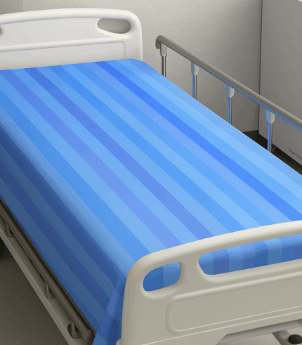Blue stripes bed sheet