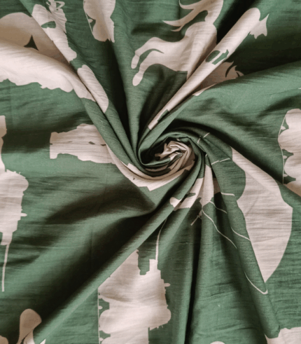 Olive Green Soldier Print Cotton Cambric Fabric – Soft, Breathable & Perfect for Kurtas and Shirts