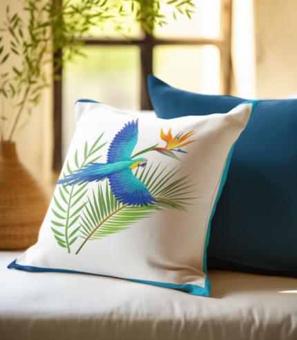 Tropical Vibes Cushion @ D-T -01   (cush ) MADE TO ORDER DESIGNS