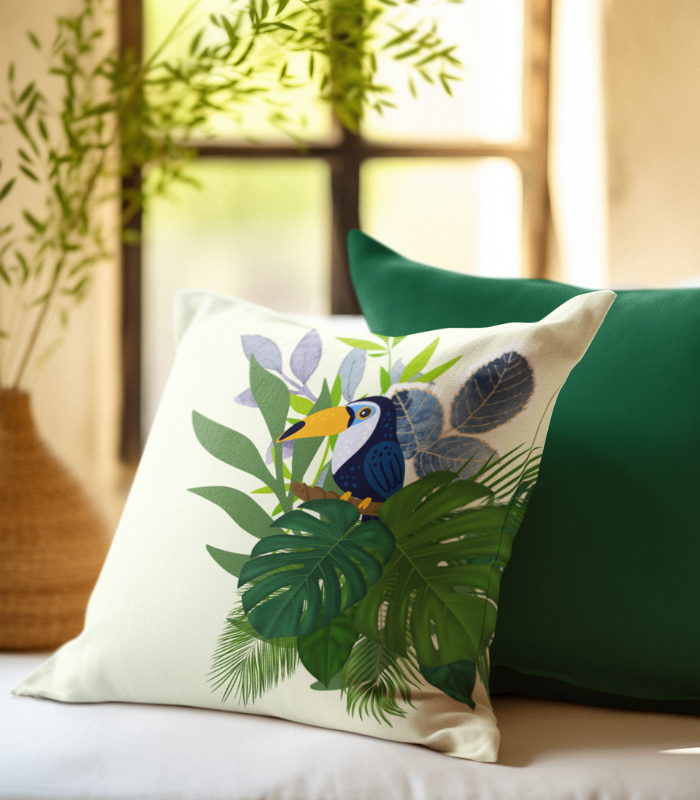 TRopical Designs (14) Tropical Vibes Cushion @ D-T -07 (cush ) MADE TO ORDER DESIGNS - Image 1