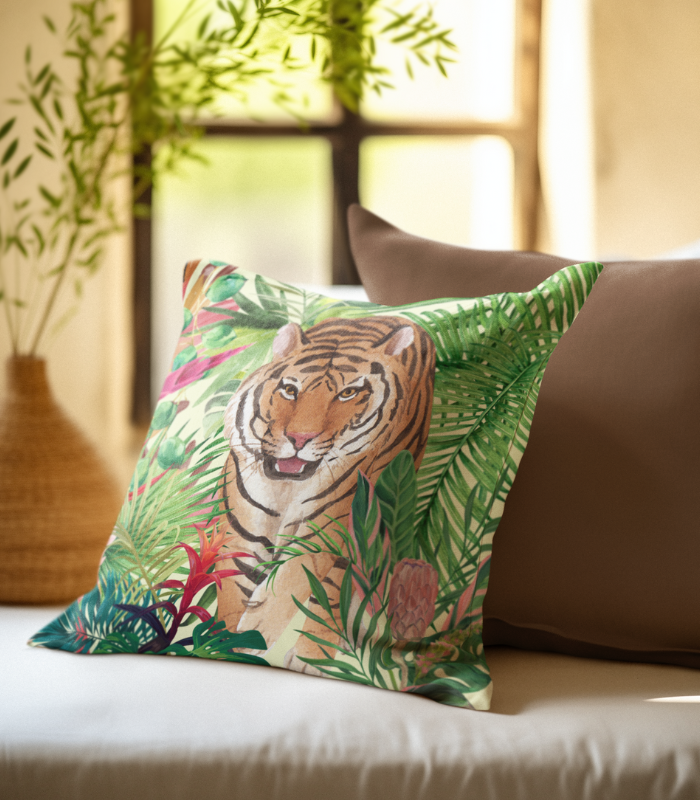 TRopical Designs (16) Tropical Vibes Cushion @ D-T -09 (cush ) MADE TO ORDER DESIGNS - Image 1