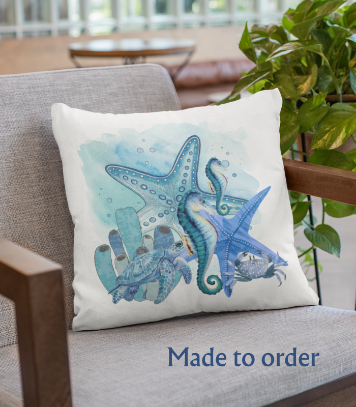 _sea life designs SEA LIFE CUSHION @ D-B02 MADE TO ORDER DESIGNS - Image 1