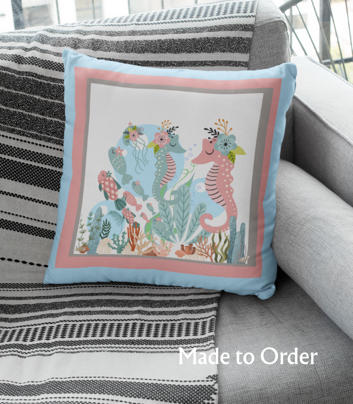 _sea life designs (11) SEA LIFE CUSHION @ D-W -05 (cush ) MADE TO ORDER DESIGNS - Image 1
