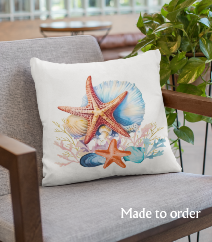 SEA LIFE CUSHION @ D-W -06  (cush ) MADE TO ORDER DESIGNS