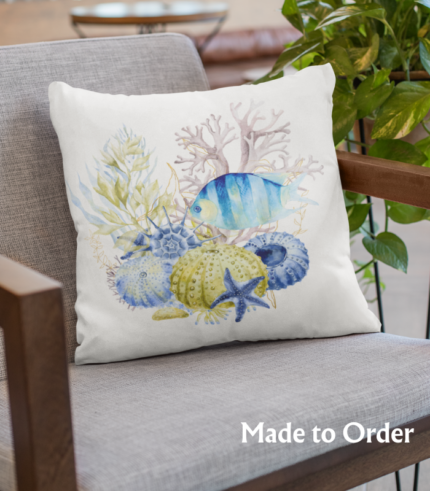 SEA LIFE CUSHION @ D-W -04 (cush ) MADE TO ORDER DESIGN