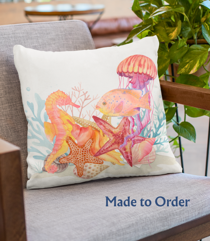 _sea life designs (22) SEA LIFE CUSHION @ D-B -11 (cush ) MADE TO ORDER DESIGNS - Image 1