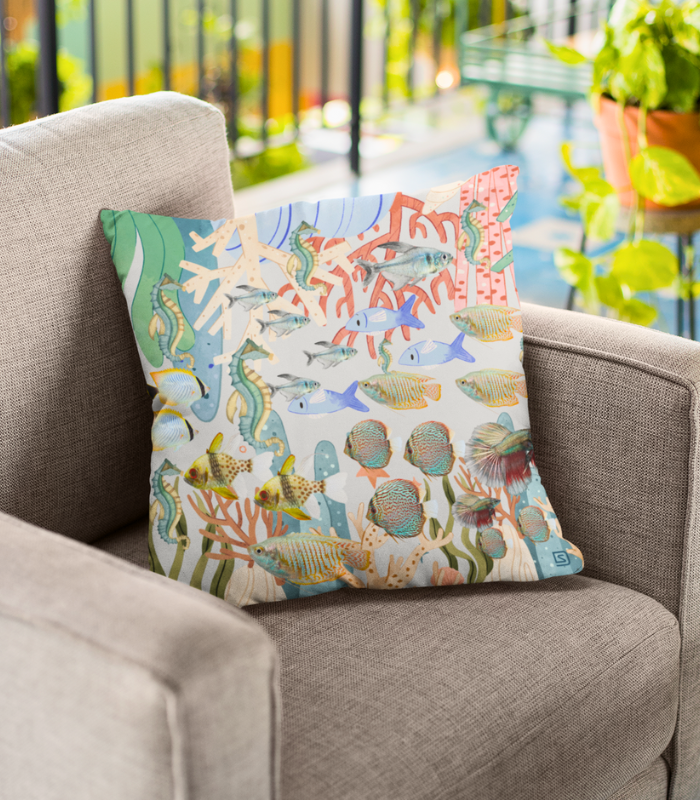 _sea life designs (45) SEA LIFE CUSHION @ D-ps 02 (cush ) MADE TO ORDER DESIGNS (Copy) - Image 1