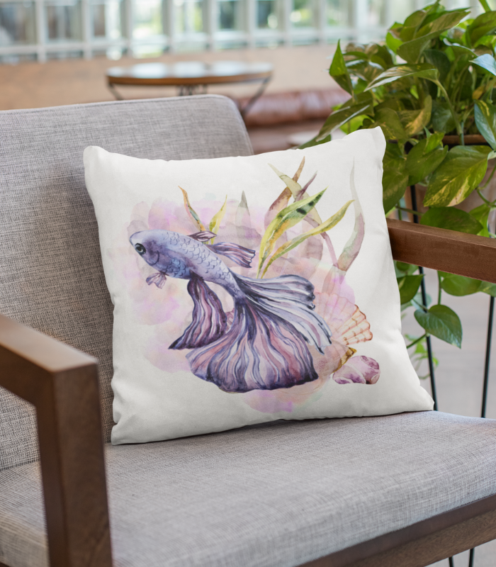 _sea life designs (50) SEA LIFE CUSHION @ D-w 10 (cush ) MADE TO ORDER DESIGNS - Image 1
