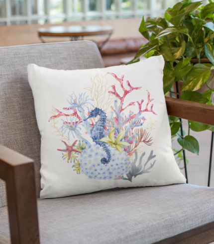 SEA LIFE CUSHION @ D-w 8  (cush ) MADE TO ORDER DESIGNS