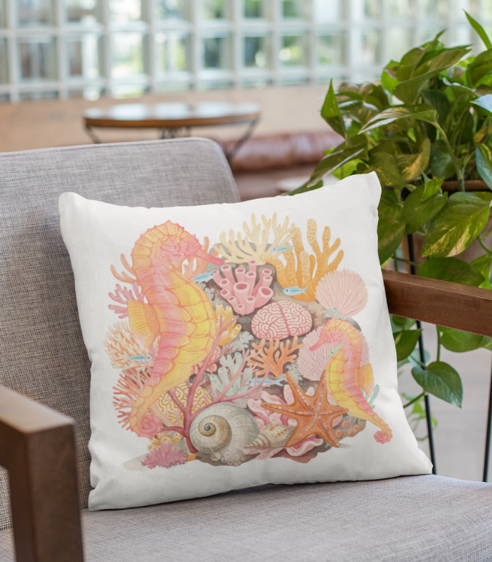 _sea life designs (53) SEA LIFE CUSHION @D - B-13 (cush ) MADE TO ORDER DESIGNS - Image 1