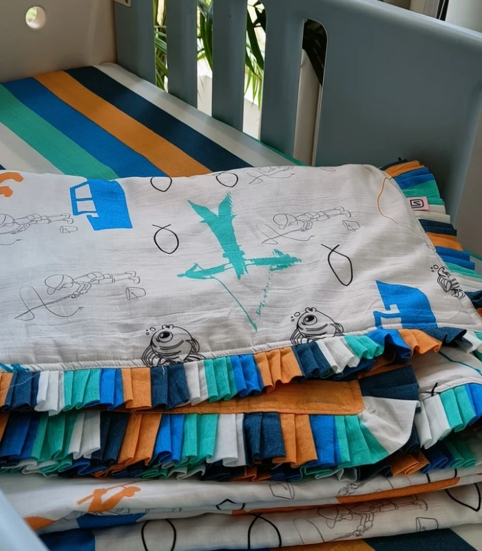 crib sheet set fighter jet (4) Stunning Go Fishing Digital Print Crib Bedding Set – Luxury Multi-Use 58x58 AC Comforter & Sheet - Image 1