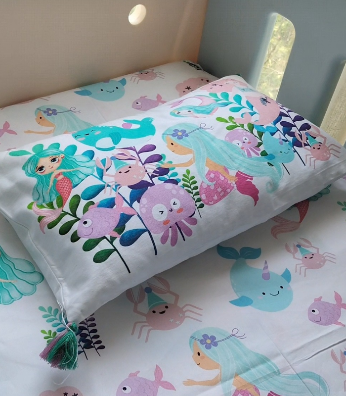 20260606_215151_0003 Elegant Mermaid Baby Bedding Set: Premium Cotton Digital Print Crib Bedding - Image 1